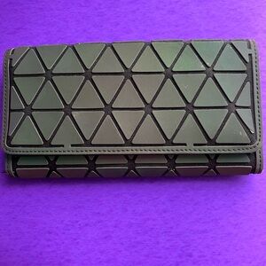 Geometric Green and Black Wallet